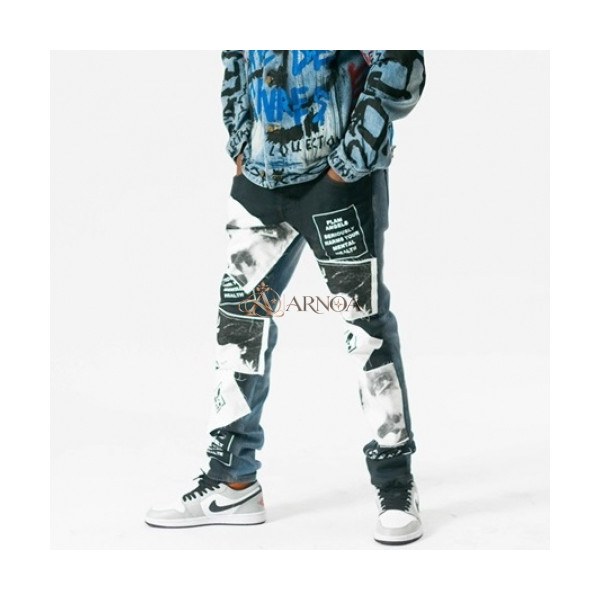 ✨Palm Angels 2021 Mens Logo Casual Denim Pants - 팜 엔젤스 2021 남성 로고 캐쥬얼 데님 팬츠 Pam0296x.Size(29 - 40).블루