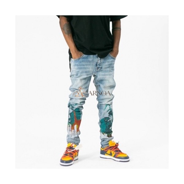 ✨[매장판]Amiri 2021 Mens Trendy Denim Pants - 아미리 2021 남성 트렌디 데님 팬츠 Ami0165x.Size(29 - 40).블루