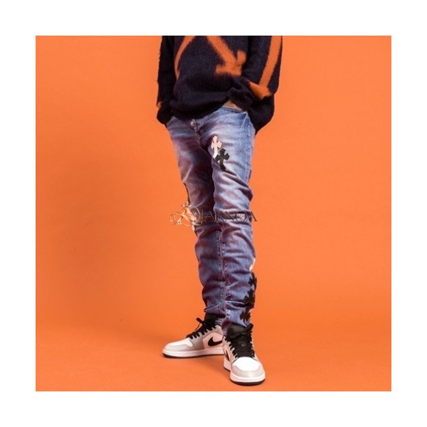 ✨[오프화이트]Off-white 2021 Mens Logo Denim Jeans - 오프화이트 2021 남성 로고 데님 청바지 Off0661x.Size(29 - 40).블루