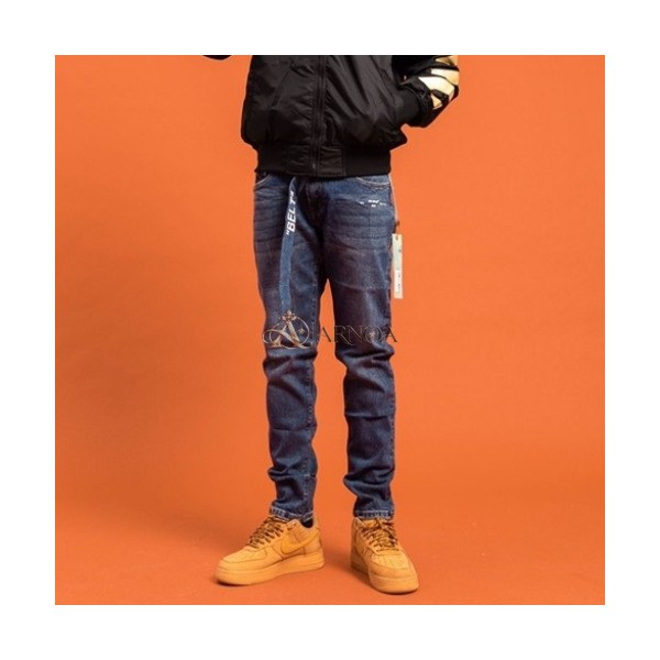 ✨[오프화이트]Off-white 2021 Mens Logo Denim Jeans - 오프화이트 2021 남성 로고 데님 청바지 Off0659x.Size(29 - 40).블루