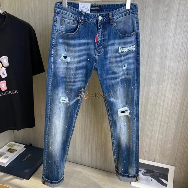 ✨[디스퀘어드]Dsquared2 2024 Mens Casual Denim Jeans - 디스퀘어드2 2024 남성 캐쥬얼 데님 청바지 Dsq0049x.Size(28 - 38).블루