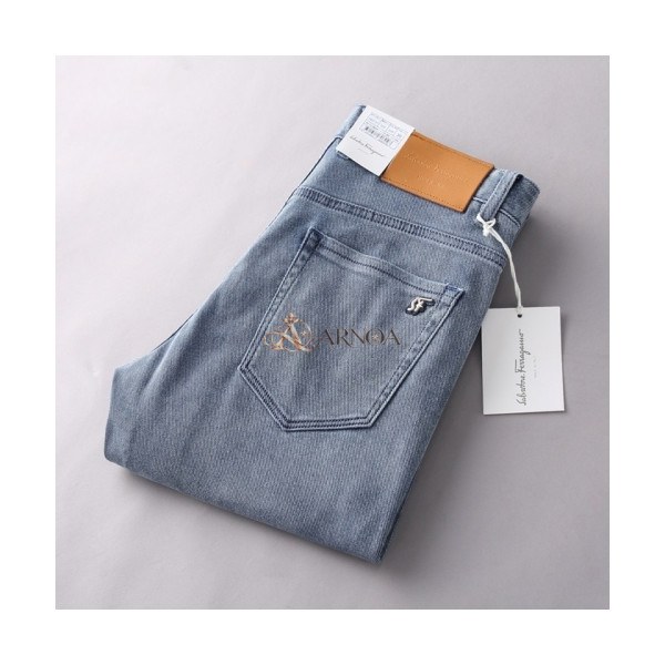 ✨[페라가모]Ferragamo 2021 Mens Basic Business Denim Jeans - 페라가모 2021 남성 베이직 비지니스 데님 청바지 Fer0320x.Size(29 - 38).블루