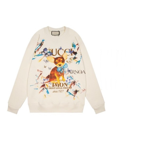 ✨구찌 남/녀 캐쥬얼 아이보리 맨투맨