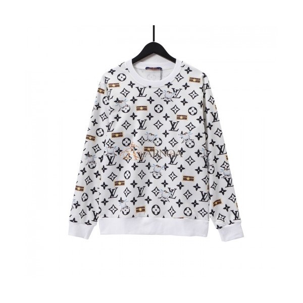 ✨Louis vuitton Mm/Wm Casual Cotton Tshirts White - 루이비통 2021 남/녀 캐쥬얼 코튼 맨투맨 Lou03708x Size(xs - l) 화이트