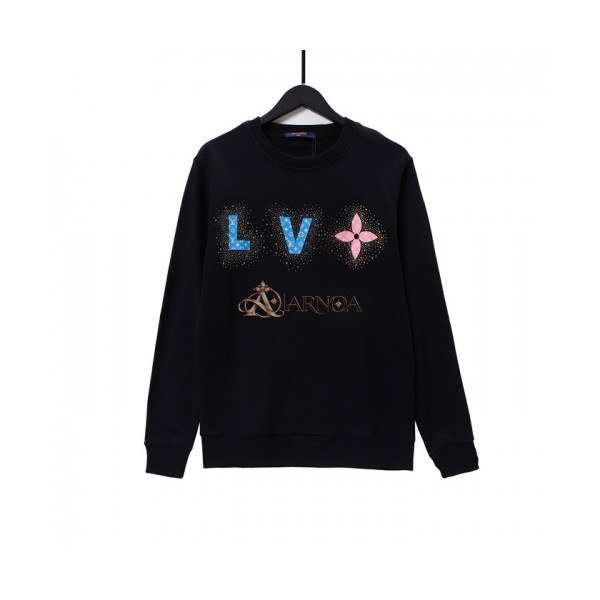 ✨Louis vuitton Mm/Wm Casual Cotton Tshirts Black - 루이비통 2021 남/녀 캐쥬얼 코튼 맨투맨 Lou03707x Size(xs - l) 블랙