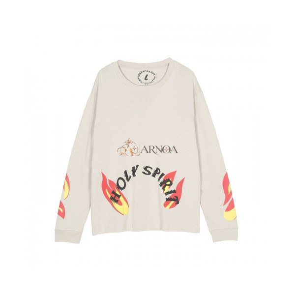 ✨Kanye west 2020 Mm/Wm Logo Oversize Cotton Man-to-man - 카니예 웨스트 2020 남자 로고 오버사이즈 코튼 맨투맨 Kany0056x.Size(s - xl).그레이