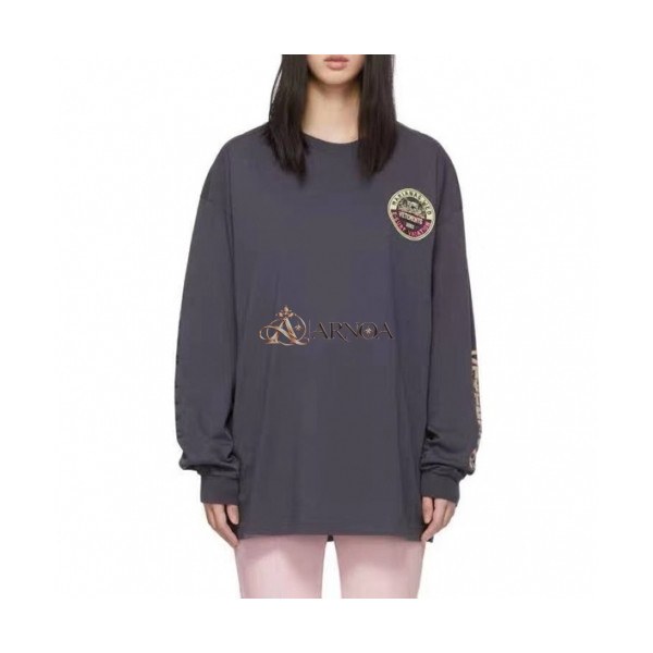 ✨[베트멍]Vetments 2020 Mm/Wm Light Reflection Logo Cotton Man-to-man - 베트멍 2020 남자 로고 코튼 오버사이즈 맨투맨 Sto0062x.Size(s - xl).그레이