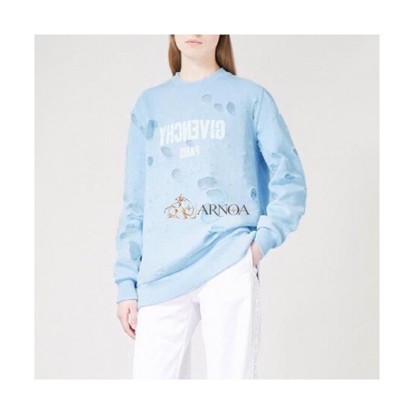 ✨[지방시]Givenchy 2019 Mm/Wm Logo Casual Cotton Man-to-man - 지방시 2019 남자 로고 캐쥬얼 코튼 맨투맨 Giv0273x.Size(xs - xl).스카이블루