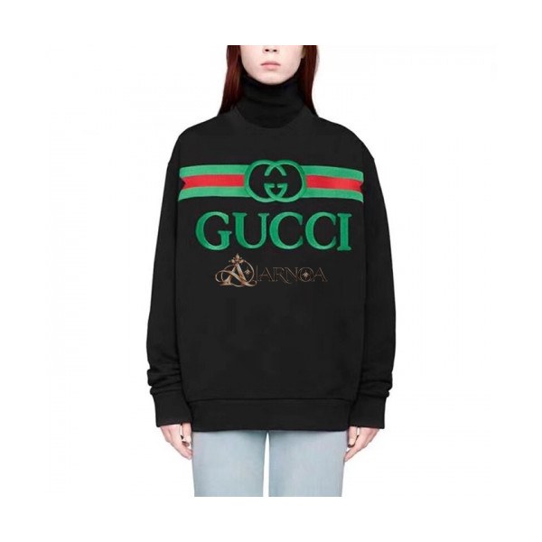 ✨Gucci 2019 Mm/Wm Logo Cotton Man-to-man - 구찌 남자 로고 코튼 맨투맨 Guc01482x.Size(xs - l).블랙