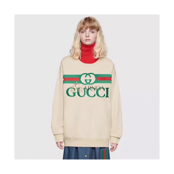 ✨Gucci 2019 Mm/Wm Logo Cotton Man-to-man - 구찌 남자 로고 코튼 맨투맨 Guc01497x.Size(xs - l).아이보리