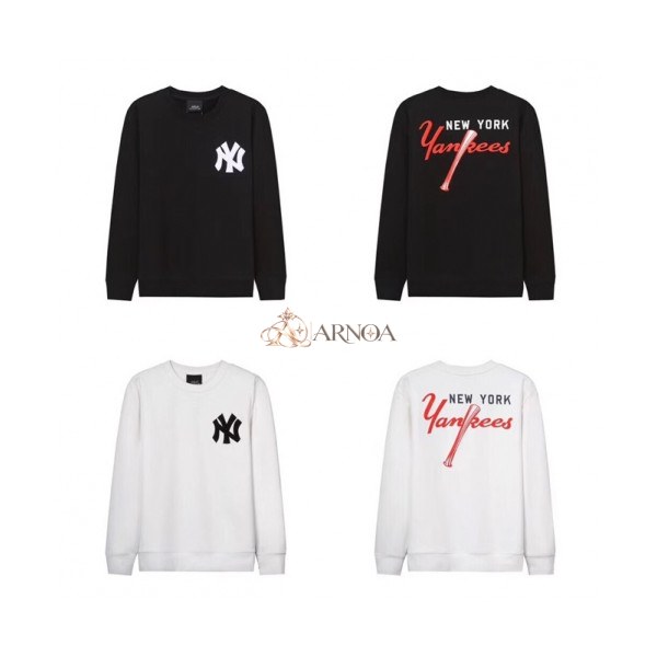✨MLB 2019 Mm/Wm Logo Cotton Man-to-man - 엠엘비 2019 남자 로고 코튼 맨투맨 Mlb007x.Size(m - 2xl).2컬러(블랙/화이트)
