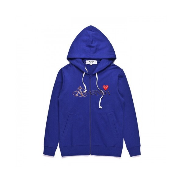 ✨Cdgplay 2019 Unisex Logo Cotton Hooded - 꼼데가르송 2019 남/녀 로고 코튼 후드티 - cdg58x