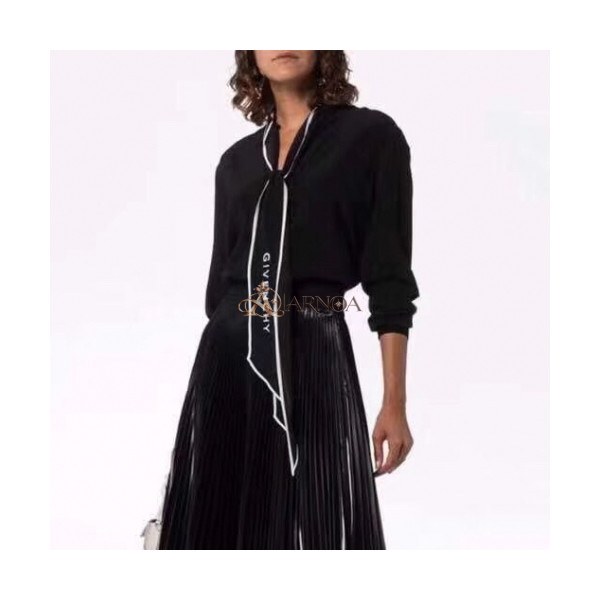 ✨[지방시]Givenchy 2020 Womens Ribbon Silk Tshirts - 지방시 2020 여성 리본 실크 셔츠 Giv0283x.Size(s - l).블랙