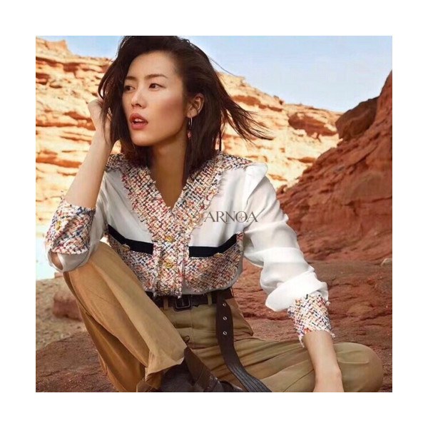 ✨Chanel 2019 Womens Trendy Silk Tshirts - 샤넬 2019 여성 트렌디 실크 셔츠 Cha0510x.Size(s - xl).2컬러(화이트/버건디)